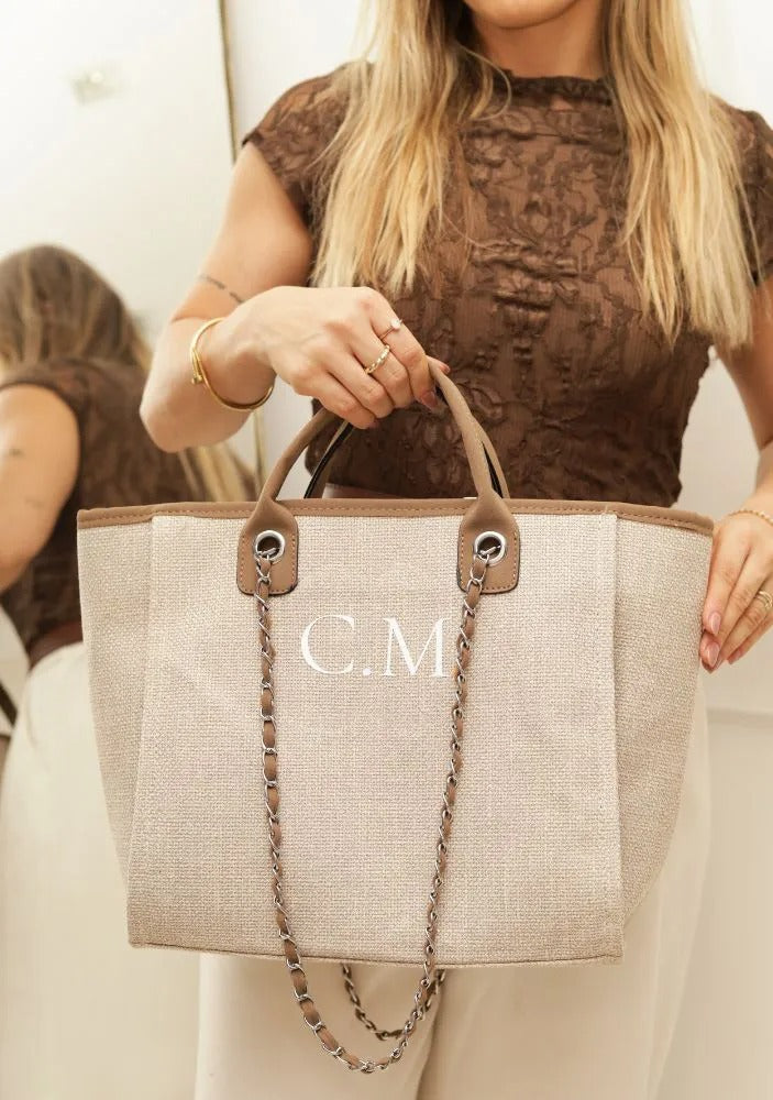 Large Personalized Bag with Initials