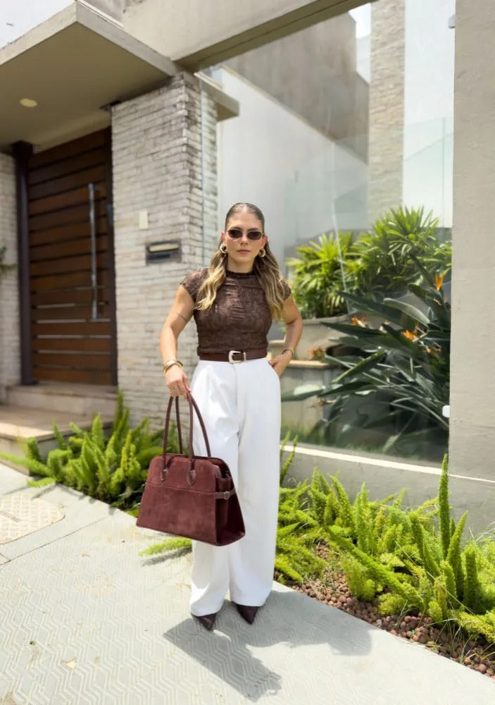 Maxi Suede Laptop Bag