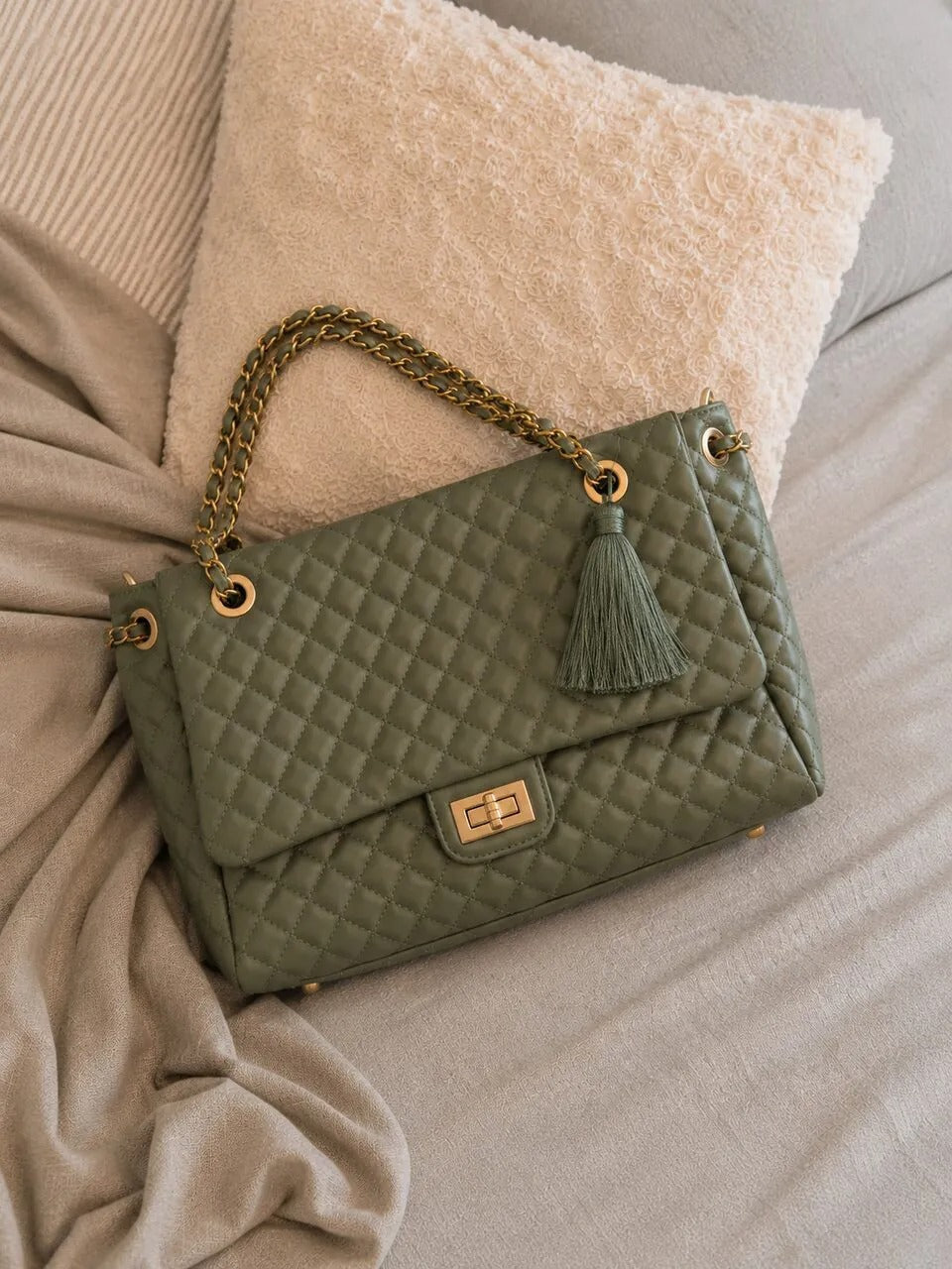 Large Quilted Laptop Bag