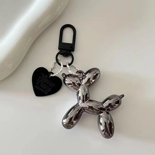 Silver Balloon Pup Charm