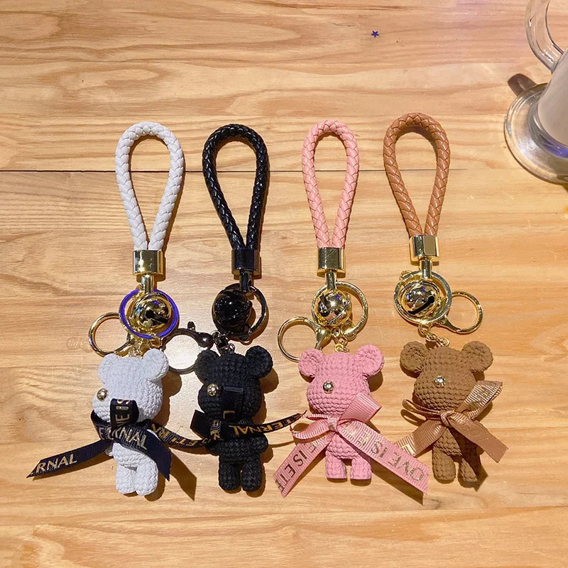 Resin Teddy Bear Keychain