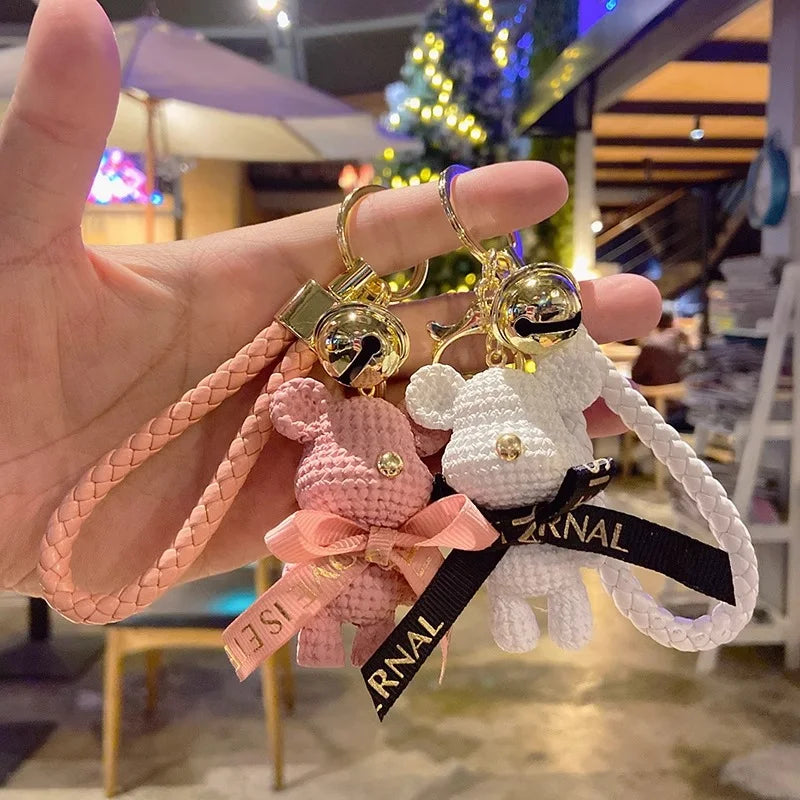 Resin Teddy Bear Keychain