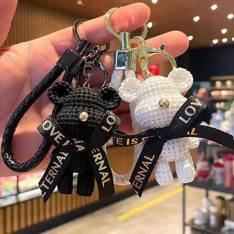 Resin Teddy Bear Keychain