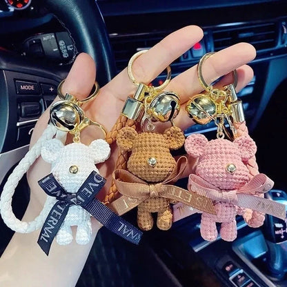 Resin Teddy Bear Keychain