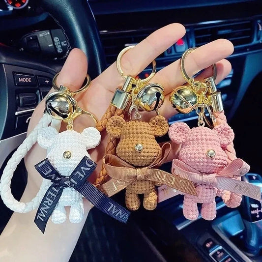 Resin Teddy Bear Keychain
