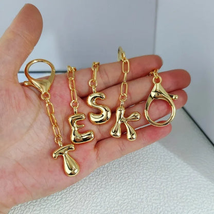 J - Bubble Letter Charm