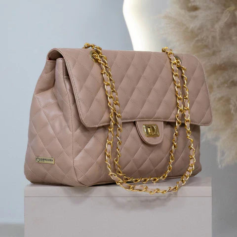 Große edle Tasche - Nude