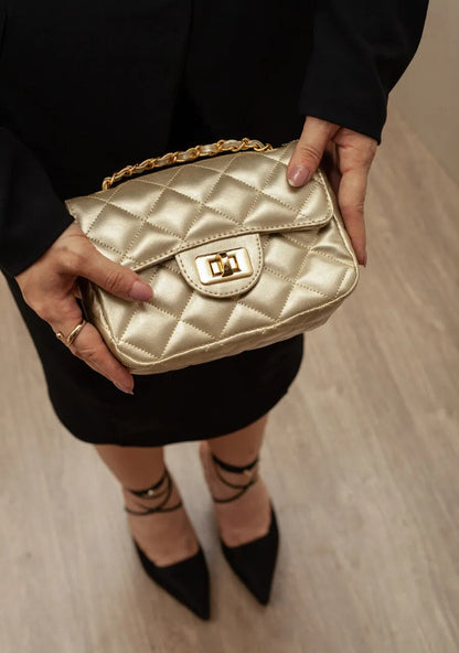 Small Quilted Bag with Double Handle