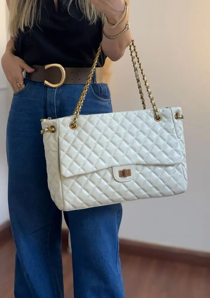 Large Quilted Laptop Bag