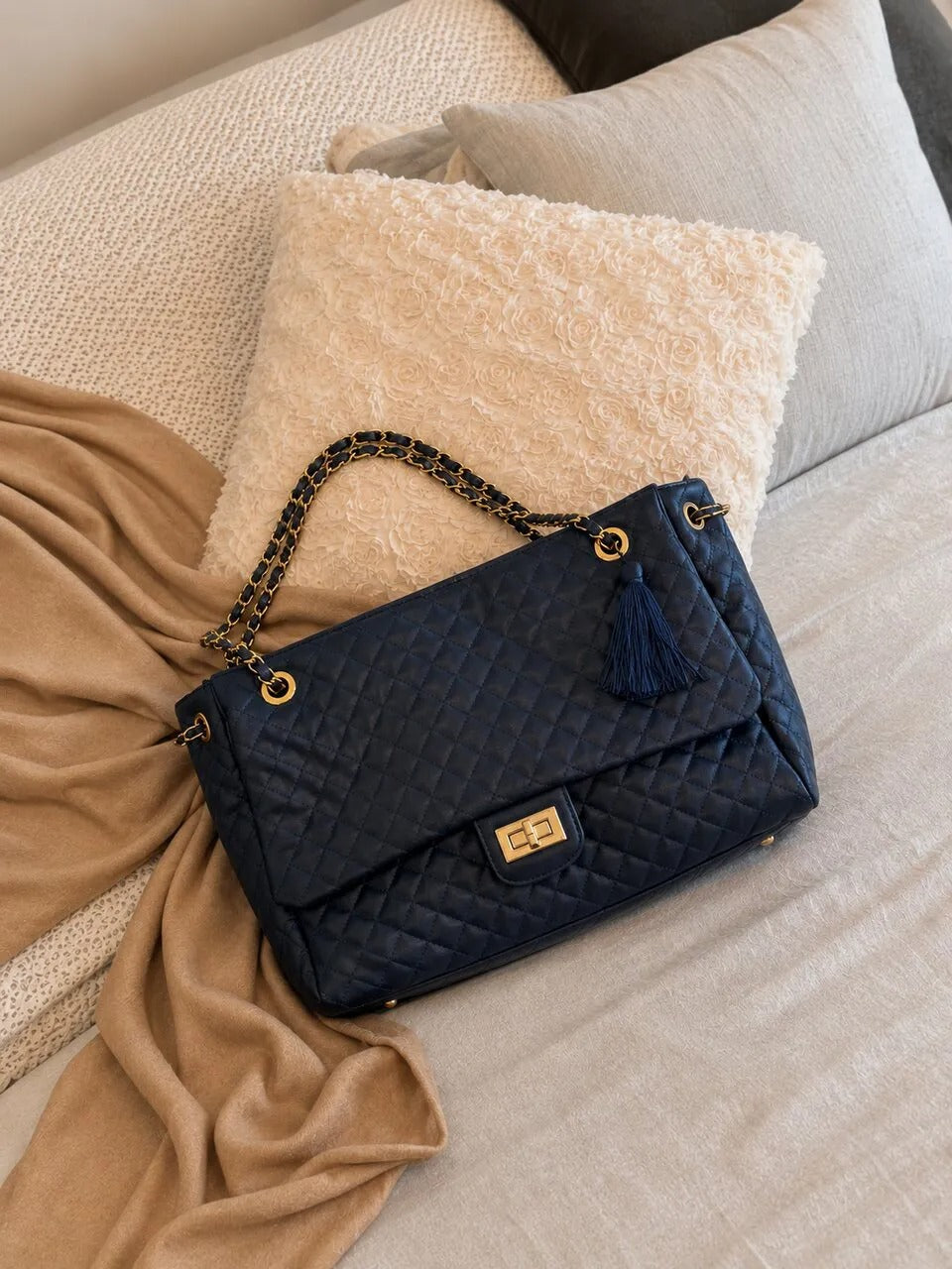 Large Quilted Laptop Bag
