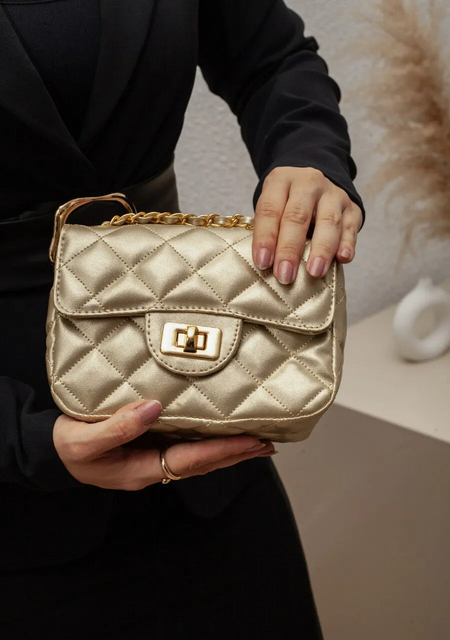 Small Quilted Bag with Double Handle