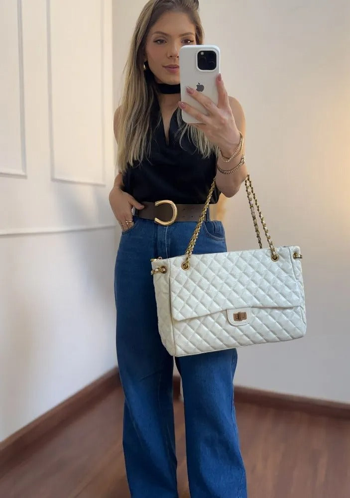 Large Quilted Laptop Bag