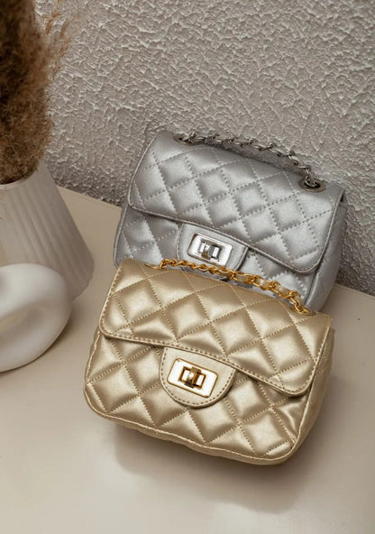 Small Quilted Bag with Double Handle