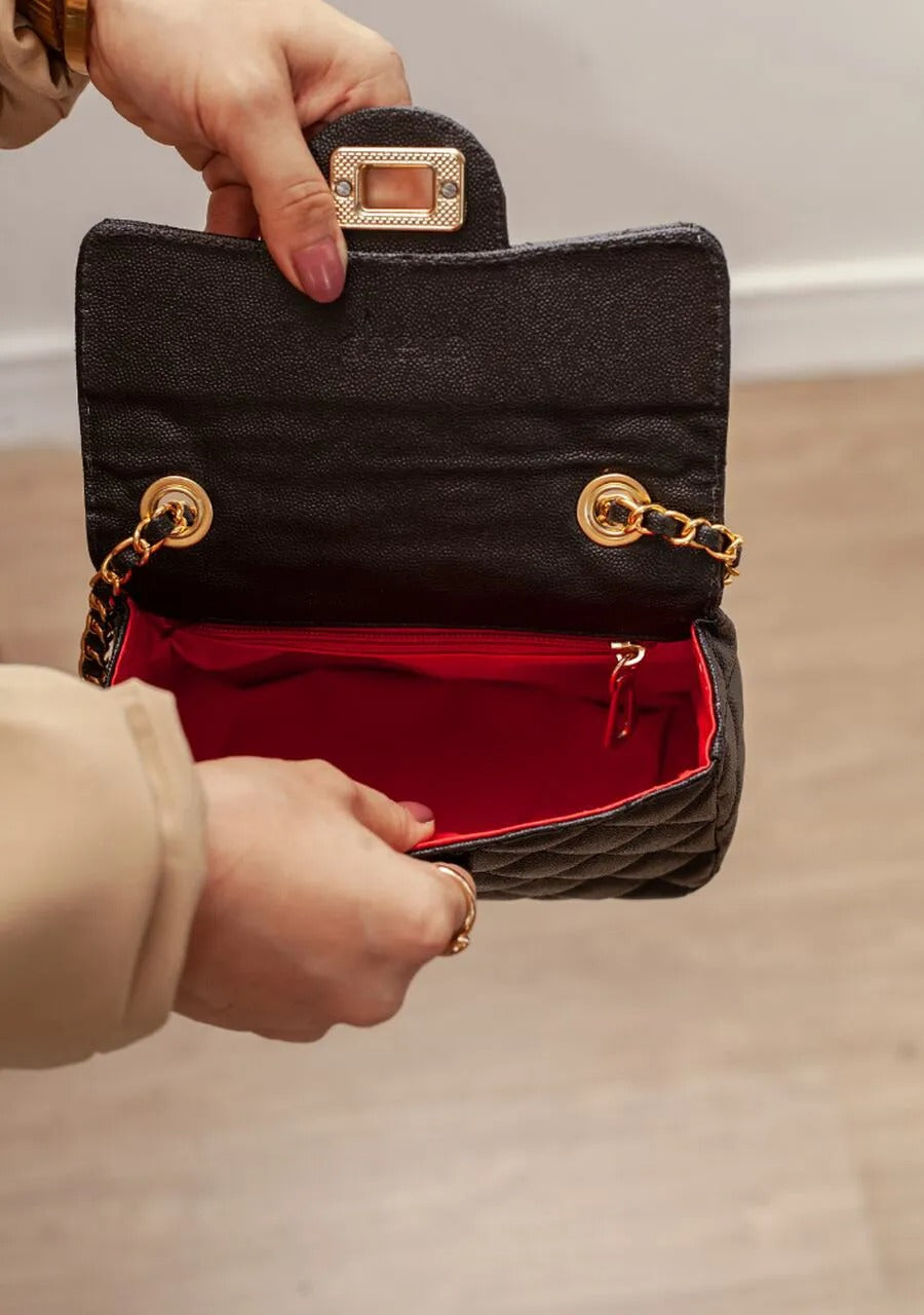 Small Quilted Bag with Double Handle