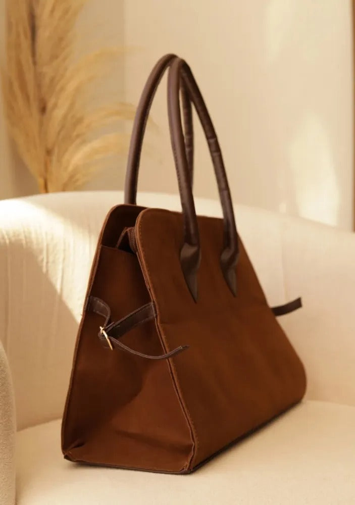 Maxi Suede Laptop Bag