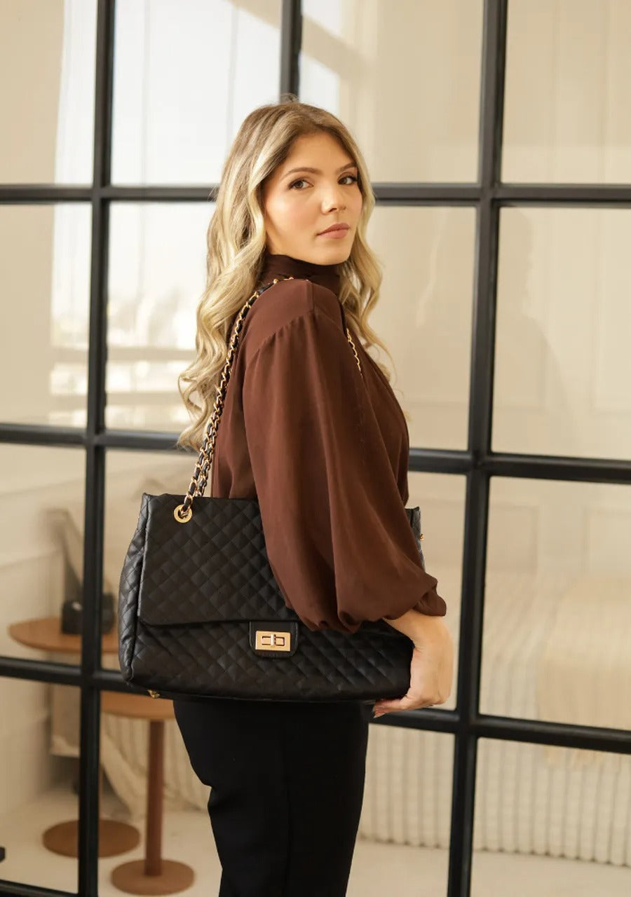 Large Quilted Laptop Bag