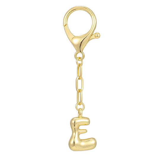 E - Bubble Letter Charm