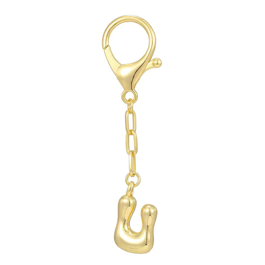 U - Bubble Letter Charm