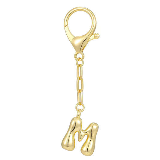 M - Bubble Letter Charm