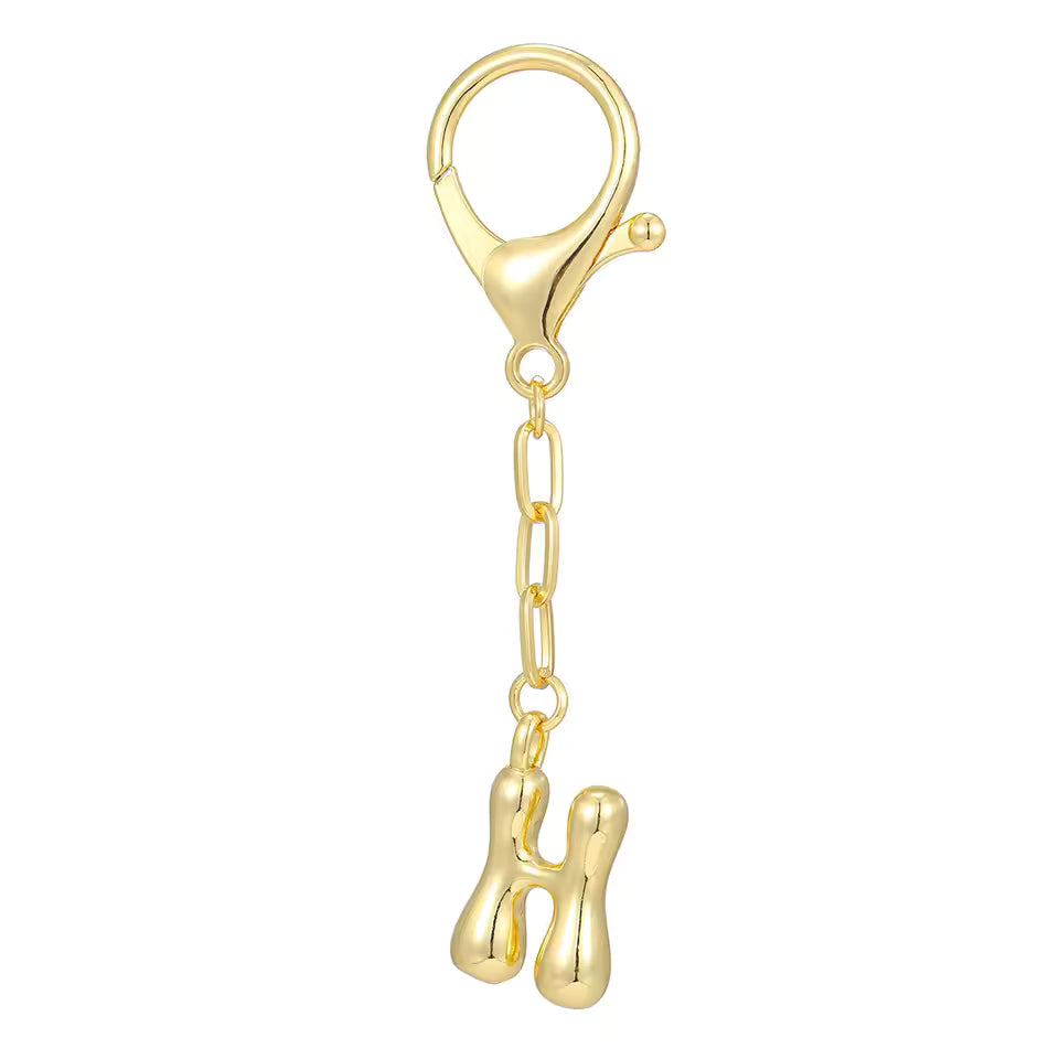 H - Bubble Letter Charm