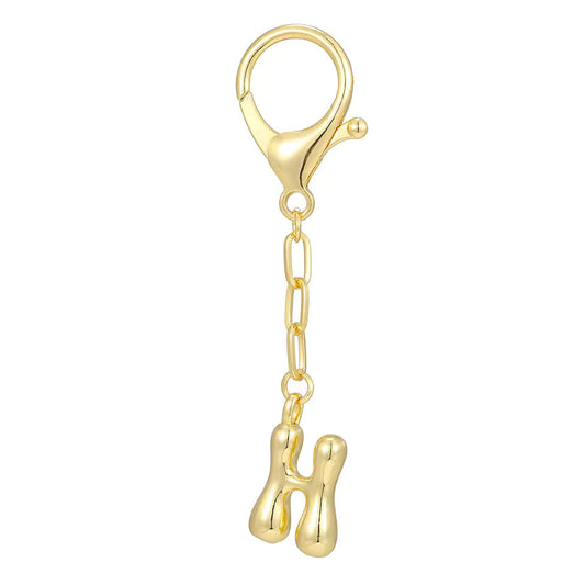 H - Bubble Letter Charm